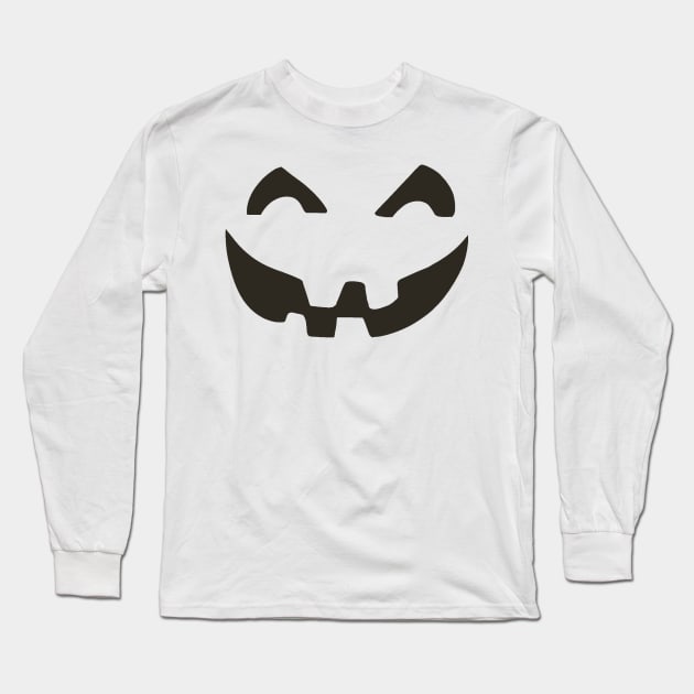 Smiley Pumpkin Long Sleeve T-Shirt by Holailustra